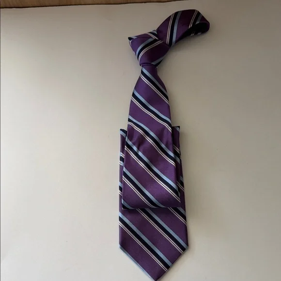 Brooks Brothers Purple and Blue Striped Tie - Picture 6 of 7